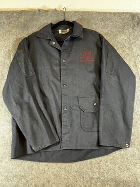VTG 80s Tillman Onyx Flame Resistant Welding Jacket Mens Large Black Workwear